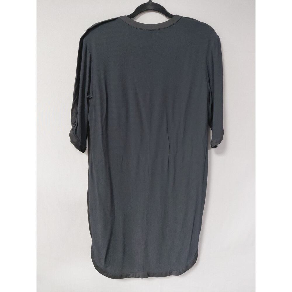 AllSaints Acry Gray Short Sleeve Tunic Blouse Top Women Size 0 - Picture 3 of 8